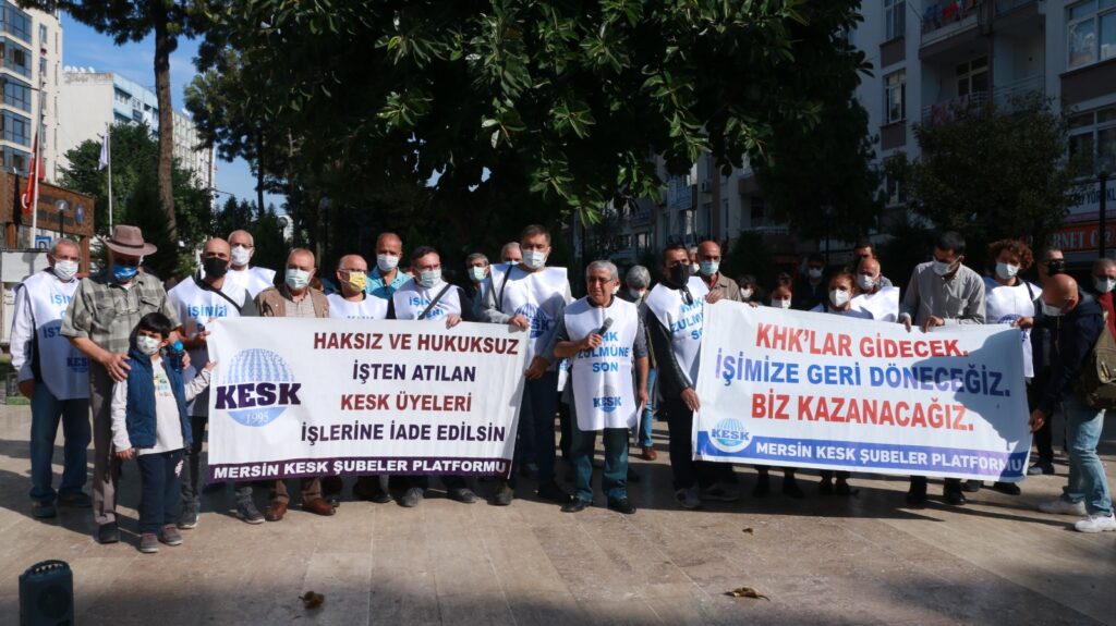 KESK, KHK mağdurları için eylemdeydi