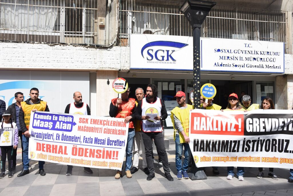 SGK emekçileri iş bıraktı