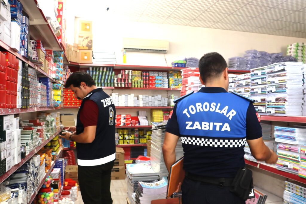 Toroslar zabıtasından, kırtasiyelere sıkı denetim