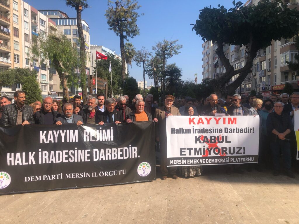 Mersin’de kayyum protestosu