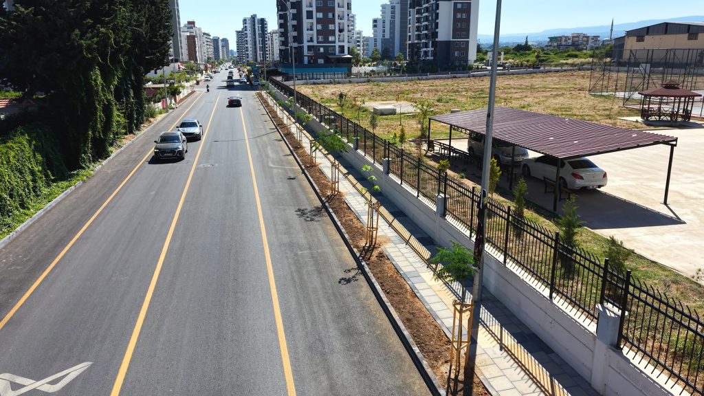 Gazi Paşa Caddesine 420 fidan dikildi